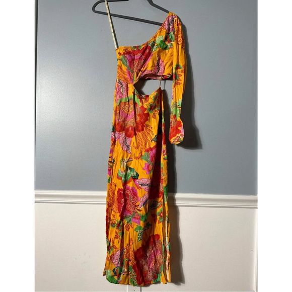 New Farm x Anthropologie Single-Shoulder Printed Maxi Dress Size XXS - Picture 5 of 6